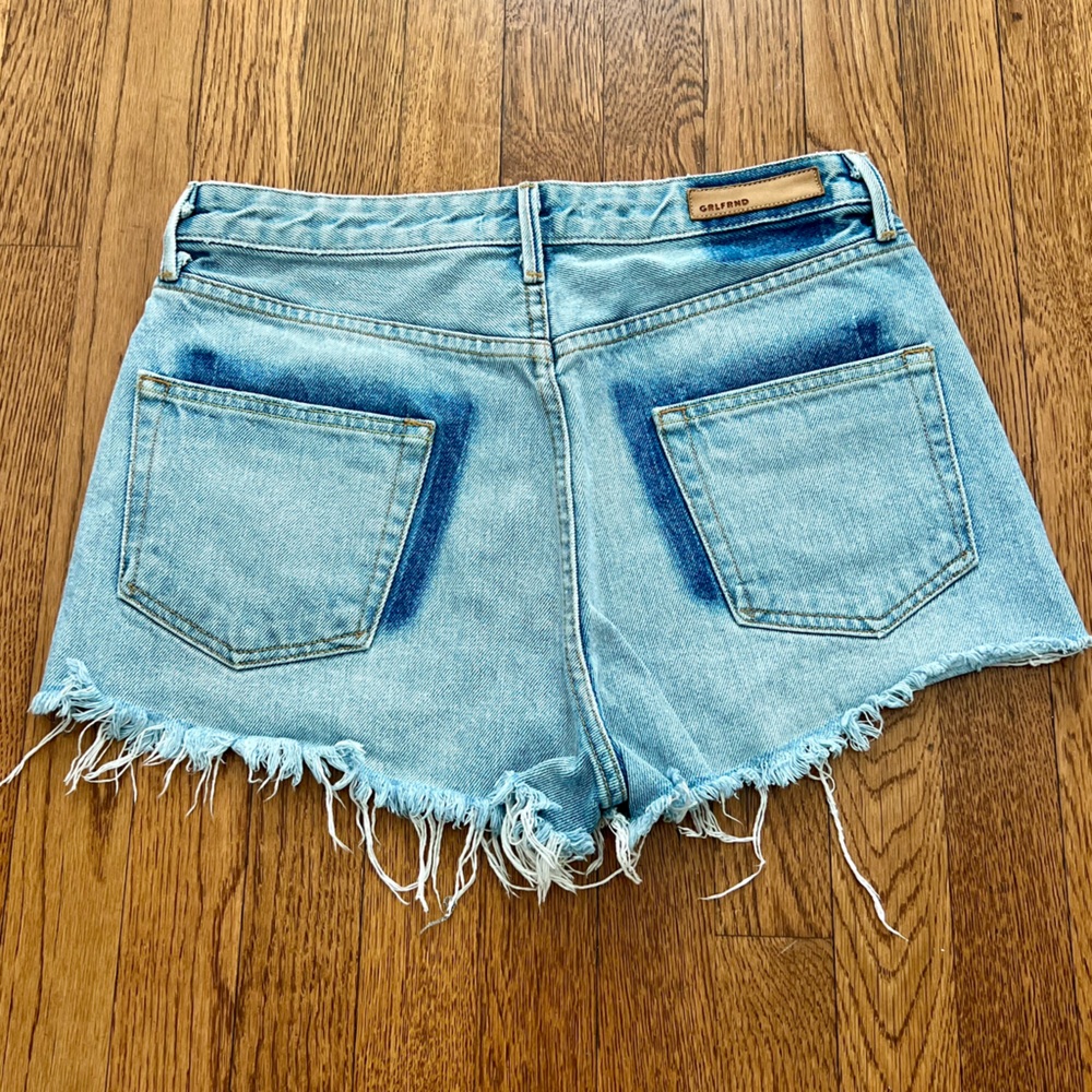 GRLFRND Two-Tone Pocket Denim Cutoffs